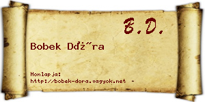 Bobek Dóra névjegykártya