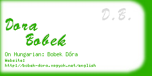 dora bobek business card